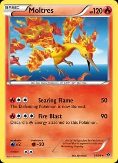 Moltres card in English
