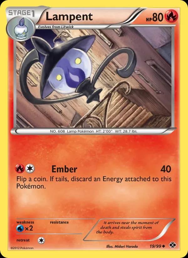 Lampent card in English