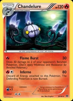 Chandelure card in English