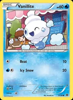 Vanillite card in English