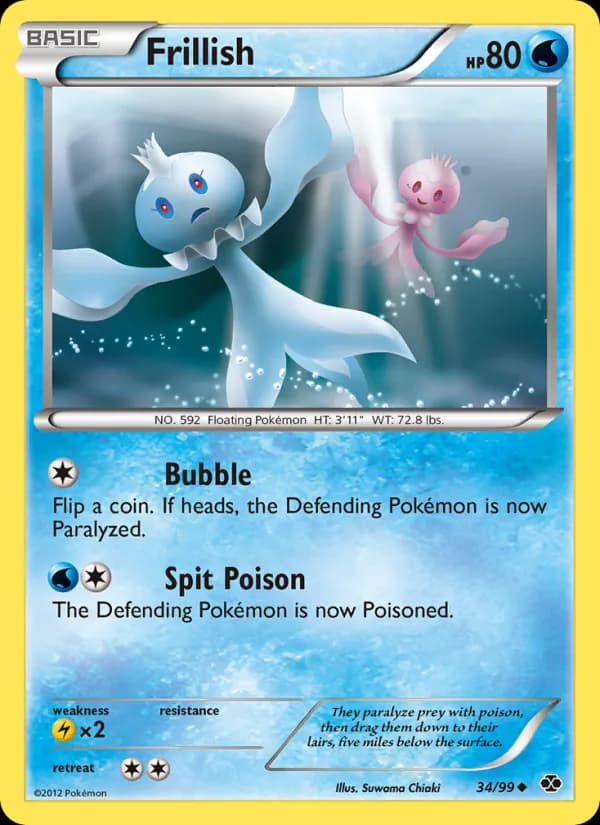 Frillish card in English