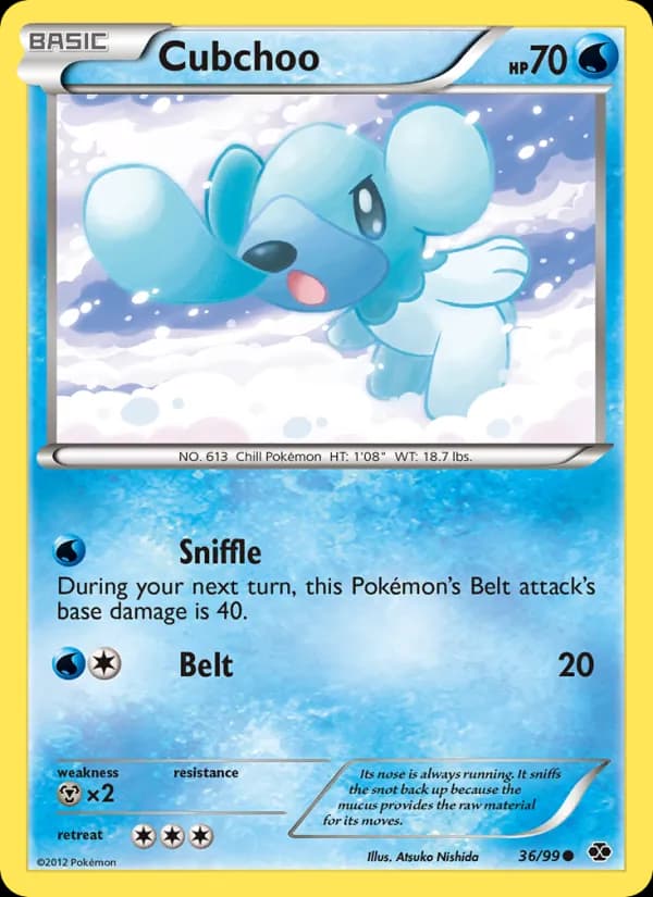 Cubchoo card in English