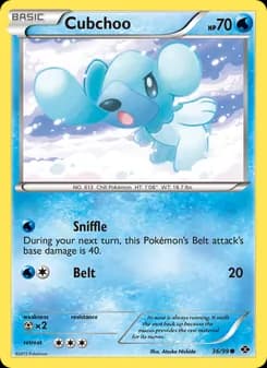 Cubchoo card in English
