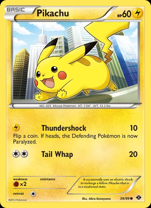 Pikachu card in English