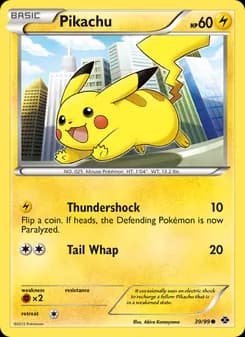 Pikachu card in English