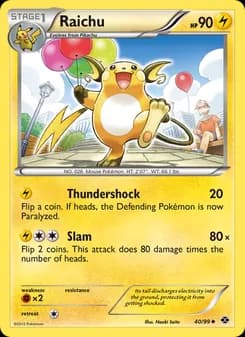Raichu card in English