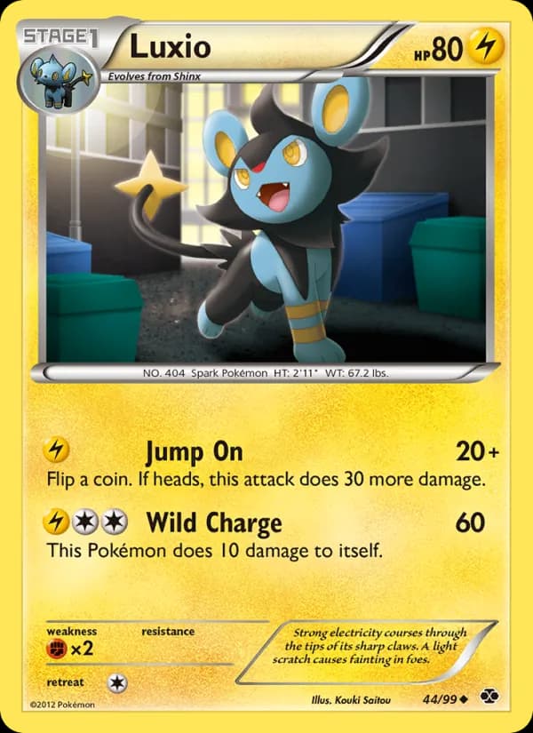 Luxio card in English