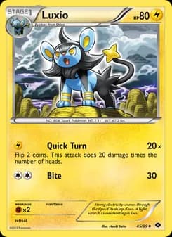 Luxio card in English