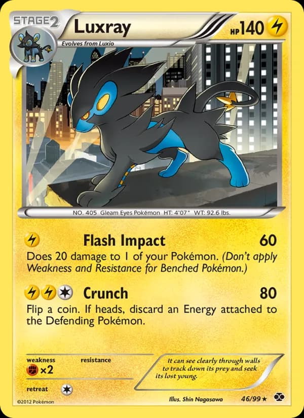 Luxray card in English