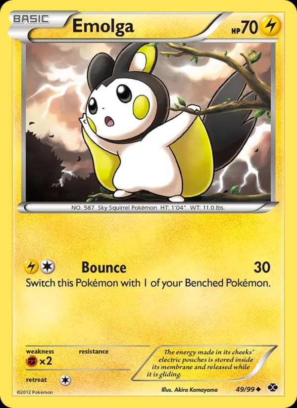 Emolga card in English