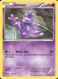 Grimer card in English