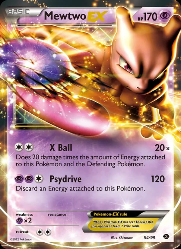 Mewtwo-EX card in English