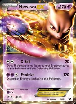 Mewtwo-EX card in English