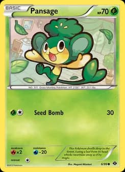 Pansage card in English