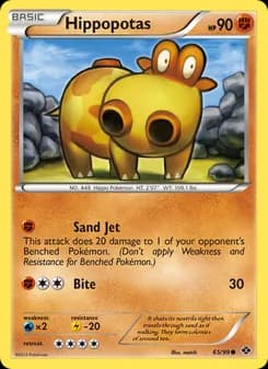 Hippopotas card in English