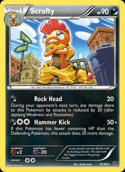 Scrafty card in English