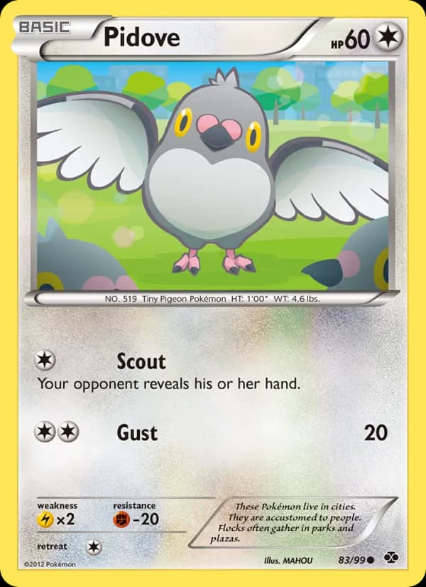 Pidove card in English