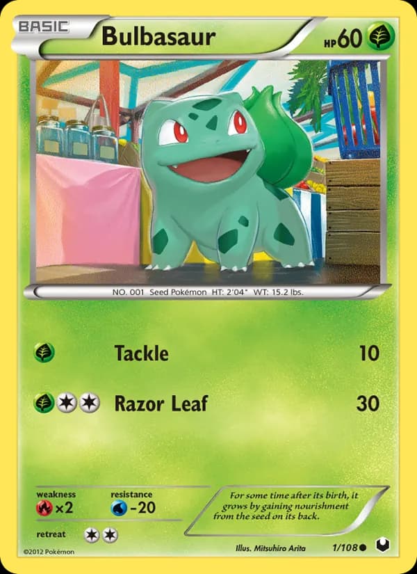 Bulbasaur card in English