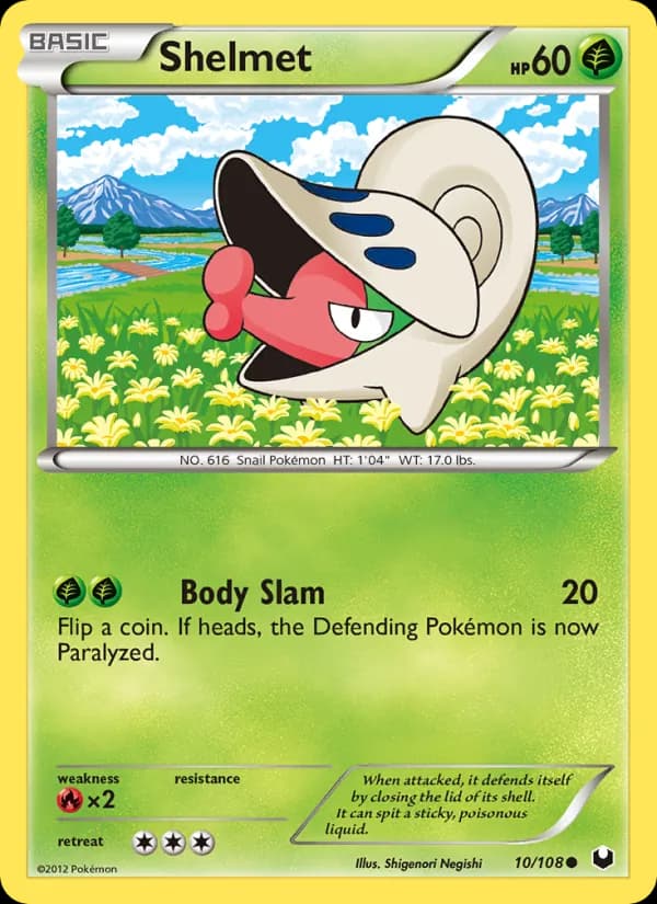 Shelmet card in English