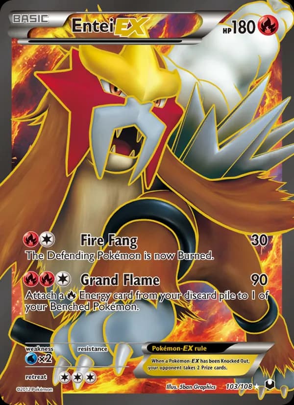 Entei-EX card in English
