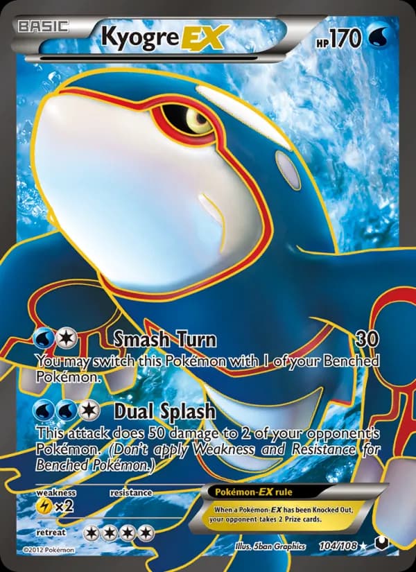 Kyogre-EX card in English