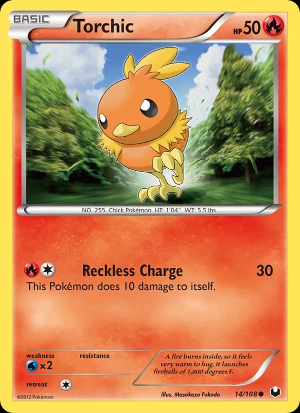 Torchic card in English