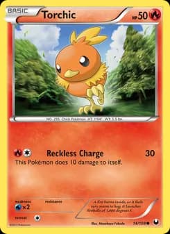Torchic card in English
