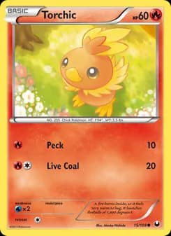 Torchic card in English