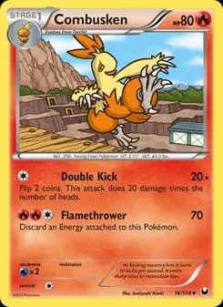 Combusken card in English
