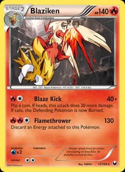 Blaziken card in English