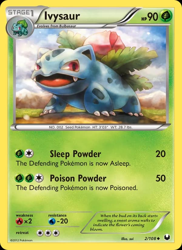 Ivysaur card in English