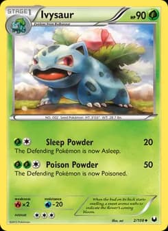 Ivysaur card in English