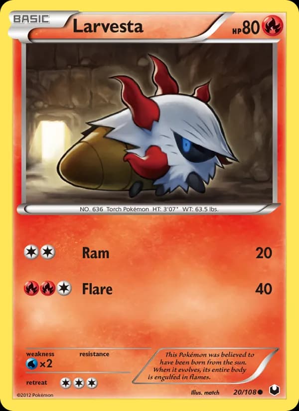 Larvesta card in English