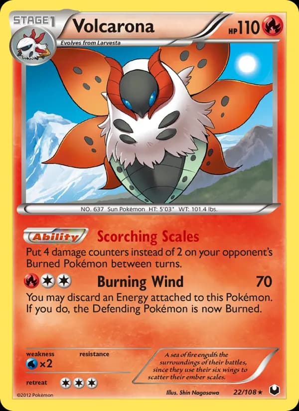 Volcarona card in English
