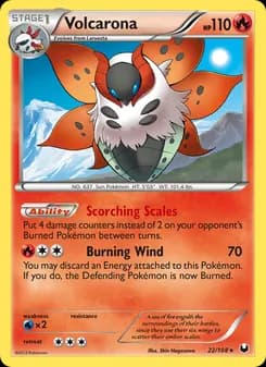 Volcarona card in English
