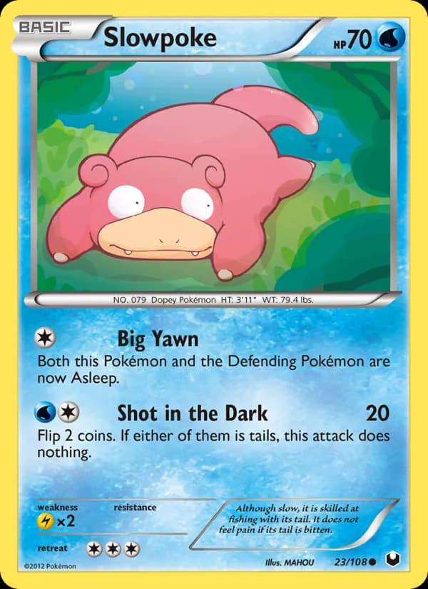 Slowpoke card in English