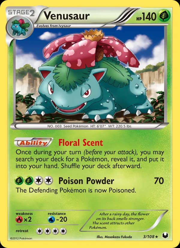 Venusaur card in English