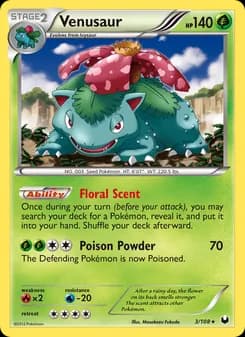 Venusaur card in English