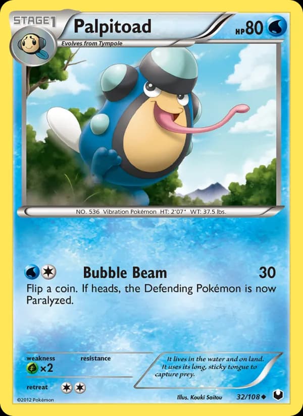 Palpitoad card in English