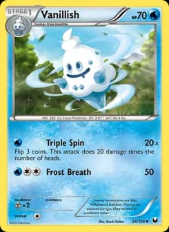 Vanillish card in English