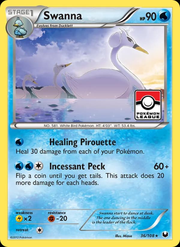 Swanna card in English