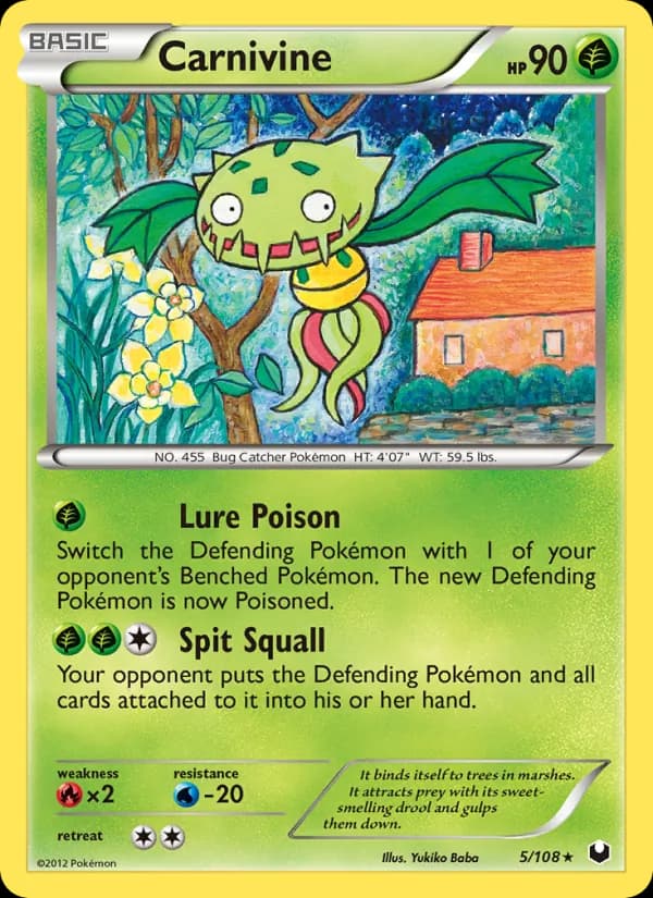 Carnivine card in English