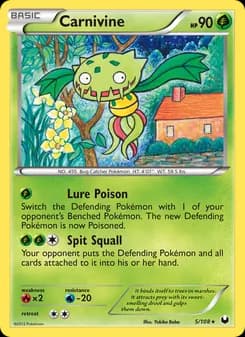 Carnivine card in English