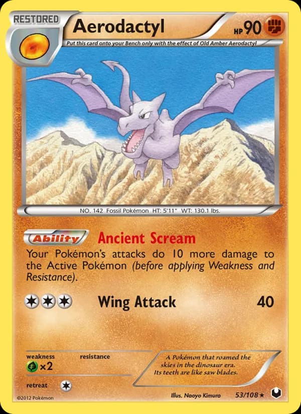 Aerodactyl card in English