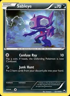 Sableye card in English