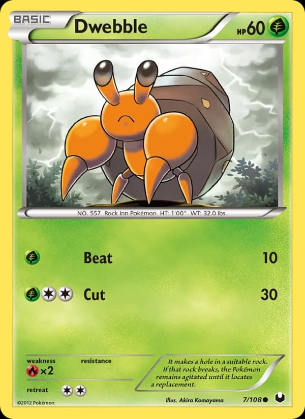 Dwebble card in English