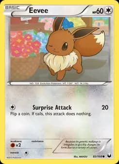 Eevee card in English