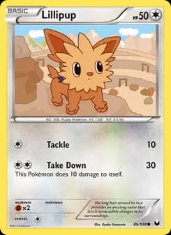Lillipup card in English
