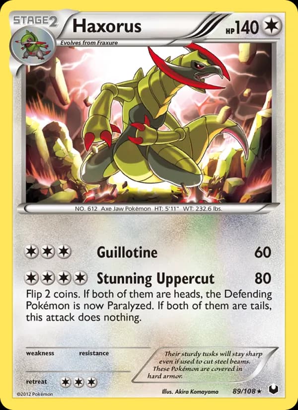 Haxorus card in English