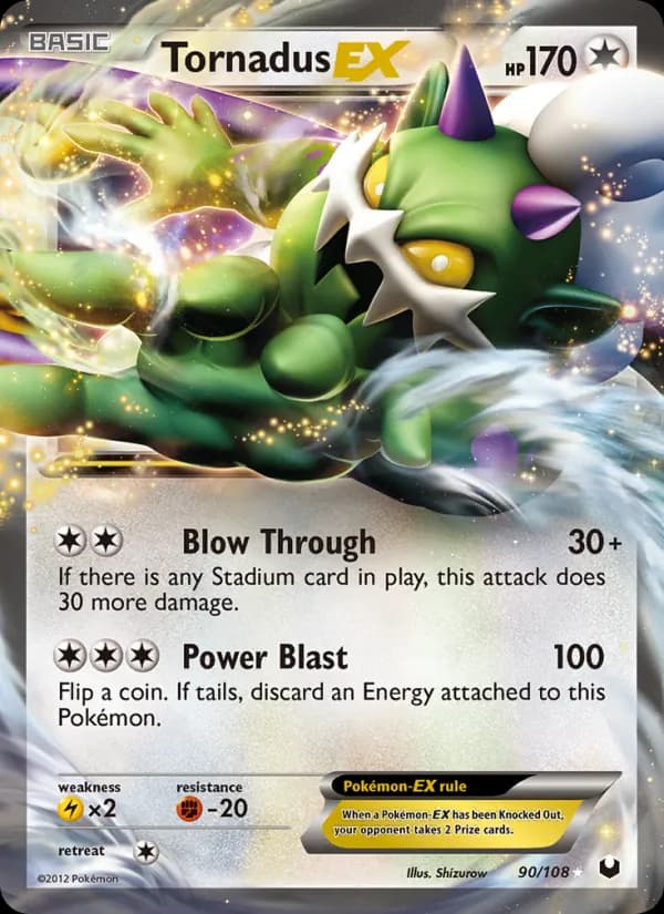 Tornadus-EX card in English